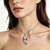 Duo Tone Alloy & Brass 3D Mermaid Pendant Necklaces for Women WGFCFC6-01-5