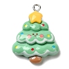 Christmas Opaque Resin Pendants CRES-D016-01G-1