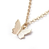 Brass Butterfly Charm Anklets X-AJEW-AN00281-02-2