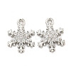 Brass Micro Pave Clear Cubic Zirconia Pendants X-FIND-Z044-09P-1