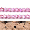 Anti-Tarnish Electroplate Bicone Glass Beads Strands EGLA-T021-4mm-16-04-4
