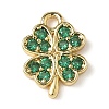 Brass Micro Pave Cubic Zirconia Charms KK-I276-44G-1
