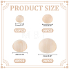 300Pcs Wood Cabochons WOOD-ME0001-24-2