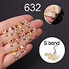 20G Stainless Steel Cubic Zirconia Fishtail Nose Rings WG80602-44-1