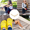 2Pcs Ocean Theme Aluminum Cable Chains Boot Strap Chains HJEW-SP00030-6