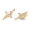 Brass Pave Shell Pendants KK-G497-09G-2