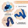 14M 7 Style Blue Series Elastic Crochet Headband Ribbon OCOR-BC0005-36-4