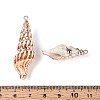 Electroplated Natural Shell Pendants BSHE-T015-11-3