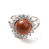Synthetic Goldstone Adjustable Rings RJEW-P043-02P-19-2