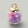 Transparent Glass Globe Pendants GLAA-TAC0005-002C-1