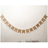 Birthday Party Jute Burlap Flags Banner AJEW-WH0023-09-2