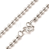 1.5mm Rack Plating Brass Ball Chain Necklaces for Women Men MAK-L044-63P-2