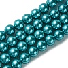 Eco-Friendly Glass Pearl Beads Strands HY-A008-14mm-RB073-1