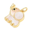 Brass Micro Pave Clear Cubic Zirconia Pendants KK-H273-20G-2