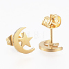 304 Stainless Steel Stud Earrings EJEW-H350-27G-2