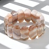 Oval Natural Lace Agate Beads Stretch Bracelets for Women Men BJEW-C097-04B-2