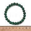 Synthetic Malachite Bead Stretch Bracelets X-BJEW-K212-B-031-3