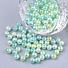 Rainbow ABS Plastic Imitation Pearl Beads X1-OACR-Q174-10mm-03-1