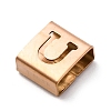 Ion Plating(IP) 304 Stainless Steel Square Slide Charms STAS-L132-09U-RG-2