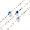 Handmade Lampwork&Imitation Pearl Beads Chains CHS-T006-13G-1