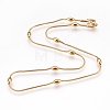 304 Stainless Steel Snake Chain Necklaces NJEW-G313-15G-1