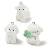 Flocky Opaque Resin Pendants RE-CBA098D-01P-2