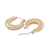304 Stainless Steel Wheat Ring Thick Hoop Earrings for Women EJEW-B018-08G-2
