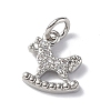 Brass Micro Pave Cubic Zirconia Charms ZIRC-F131-24P-1