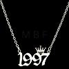 Crown Birth Year 201 Stainless Steel Pendant Necklaces for Women FS-WG4E8F2-58-1