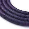 Flat Round Handmade Polymer Clay Beads LS-CLAY-R067-8.0mm-04-3
