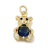 Brass Micro Pave Colorful Cubic Zirconia Pendants CU-L001-18G-06-1