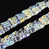 Baking Paint Electroplate Transparent Glass Beads Strands EGLA-N020-05I-1