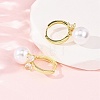 Bowknot with Round Brass Hoop Earrings EJEW-D351-12G-1