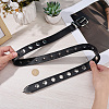 Black PU Imitation Leather Chain Belts AJEW-WH20070-318B-3