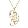 304 Stainless Steel Geometric Shell Shape Pendant Necklaces FS-WG20C55-01-2
