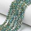 Electroplate Glass Beads Strands X-EGLA-A034-T6mm-J06-1