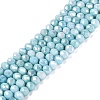 Anti-Tarnish Electroplate Rondelle Glass Beads Strands EGLA-T021-3mm-17-07-1