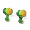 Saint Patrick's Day Theme Acrylic & 304 Stainless Steel Stud Earring for Women Men EJEW-H112-01B-1