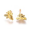 Brass Stud Earring Findings KK-F809-13G-1