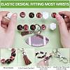 1Pc Wood & Acrylic Keychains HJEW-SP0001-85-5