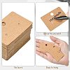 50Pcs Rectangle Kraft Paper Earring Display Card with Hanging Hole CDIS-CJ0001-05-3