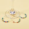 Brass Wine Glass Charm Rings Hoop Earrings KK-PH0028-01M-5