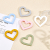 6Pcs 6 Colors Food Grade Eco-Friendly Silicone Beads SIL-CA0001-42-4
