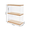 2-Tier Transparent Acrylic Minifigures Display Case ODIS-WH0043-24B-3