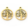 PVD Vacuum Plating 201 Stainless Steel Pendants STAS-N092-17G-2