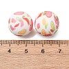 Food Grade Eco-Friendly Printed Silicone Beads SIL-A013-01A-04-3