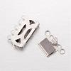 Rectangle 304 Stainless Steel Box Clasps STAS-L183-01-2