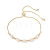 Natural Cultured Freshwater Pearl Beads Slider Bracelets BJEW-JB13345-02-2