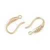 Brass Micro Pave Cubic Zirconia Earring Hooks KK-U008-07G-2