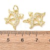 Brass Micro Pave Clear Cubic Zirconia Pendants LS-CU-E003-14G-A-3